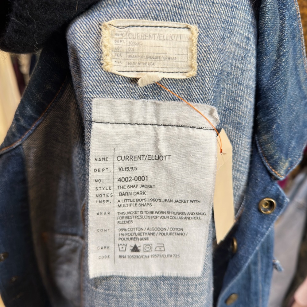 Current/Elliott Dark Blue Snap Jacket - image 3